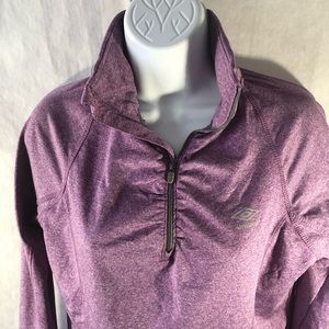 Umbro 1/4 zip athletic top with slotted sleeves